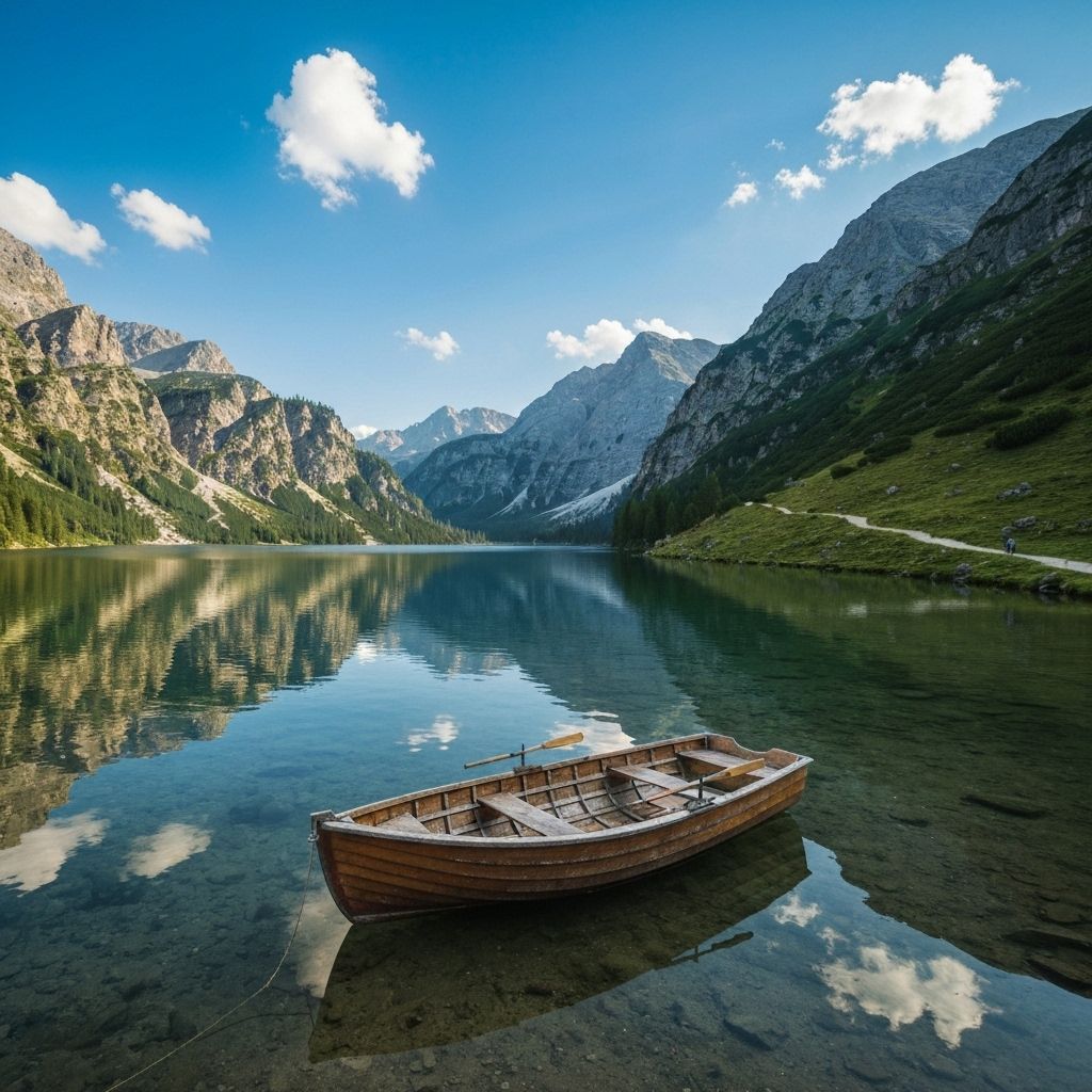 Mountains and Boat: A Perfect Harmony